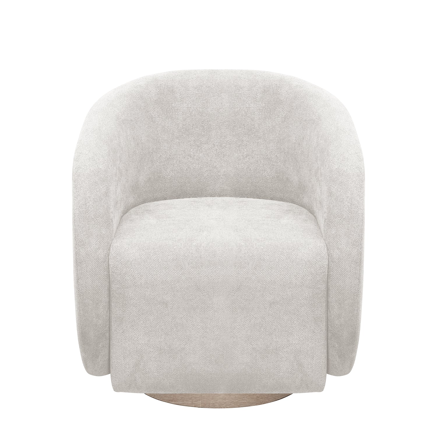 Poltrona Emilly Giratoria Chenille Comfy Almendra, Natural