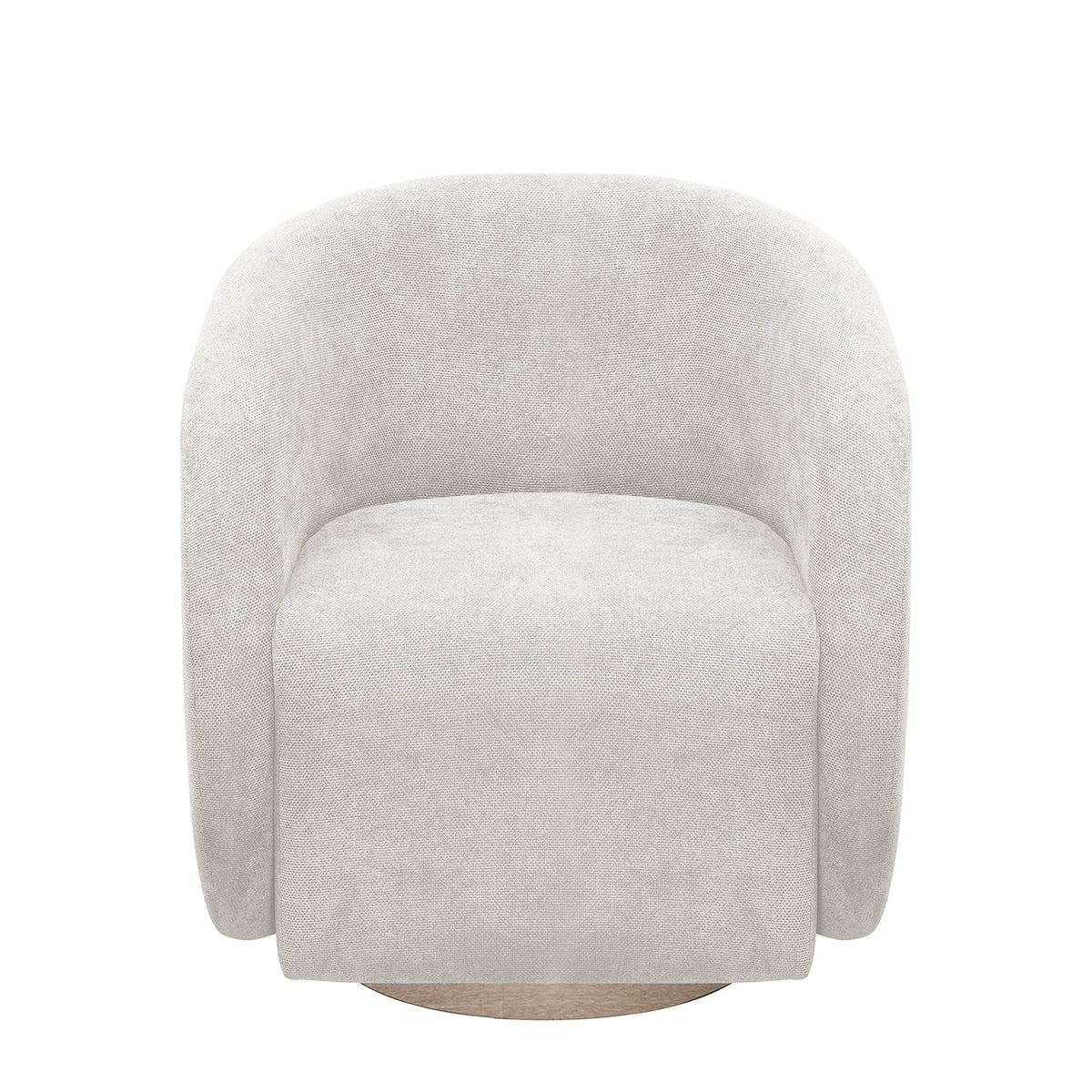 Poltrona Emilly Giratoria Chenille Comfy Almendra, Natural
