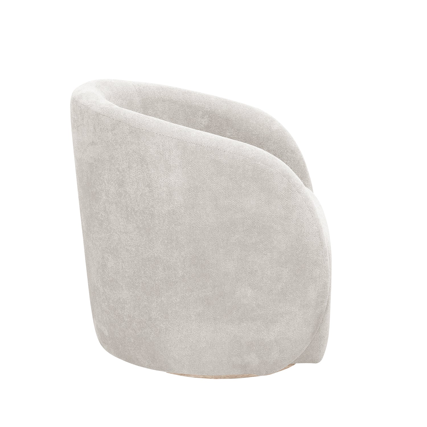 Poltrona Emilly Giratoria Chenille Comfy Almendra, Natural