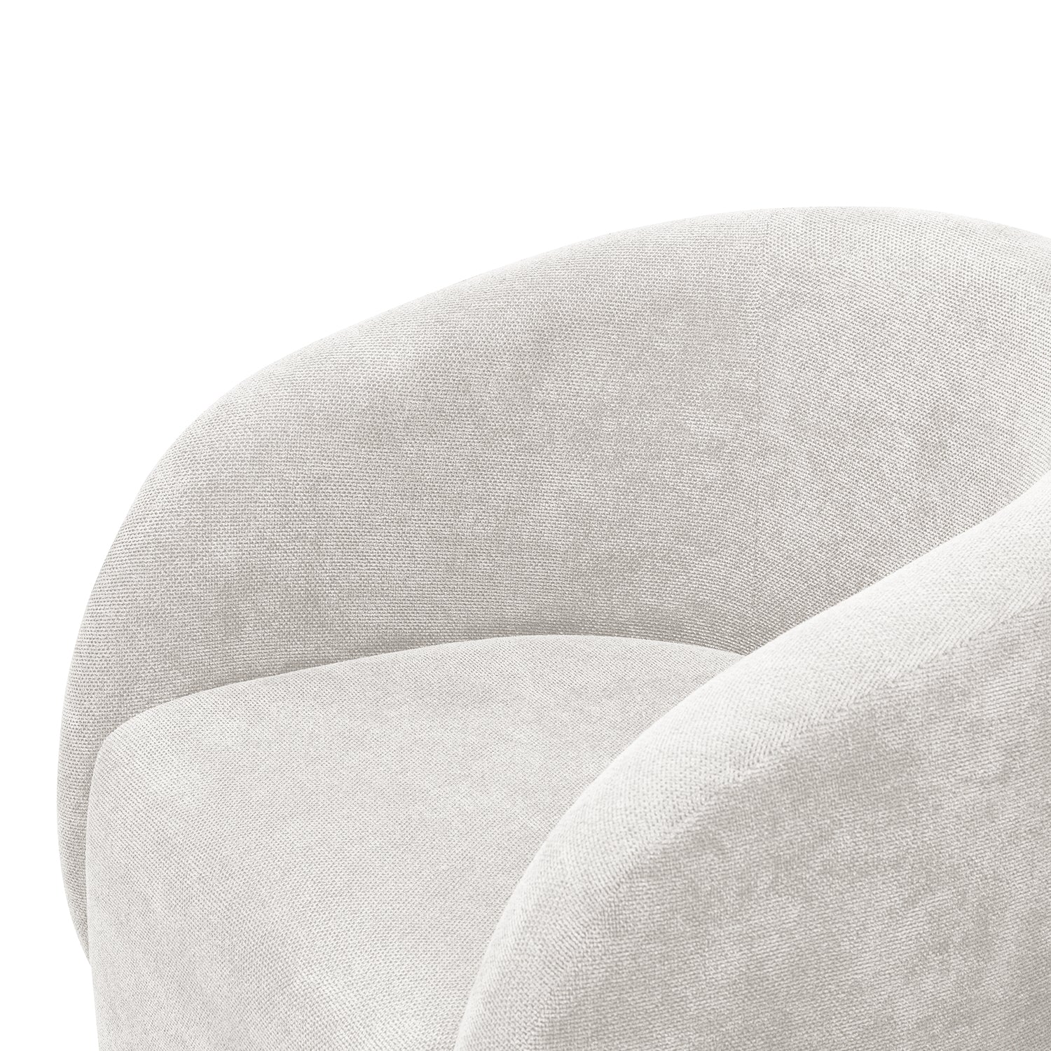 Poltrona Emilly Giratoria Chenille Comfy Almendra, Natural