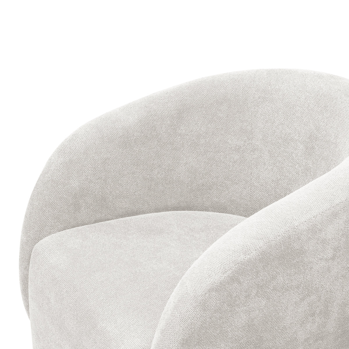 Poltrona Emilly Giratoria Chenille Comfy Almendra, Natural