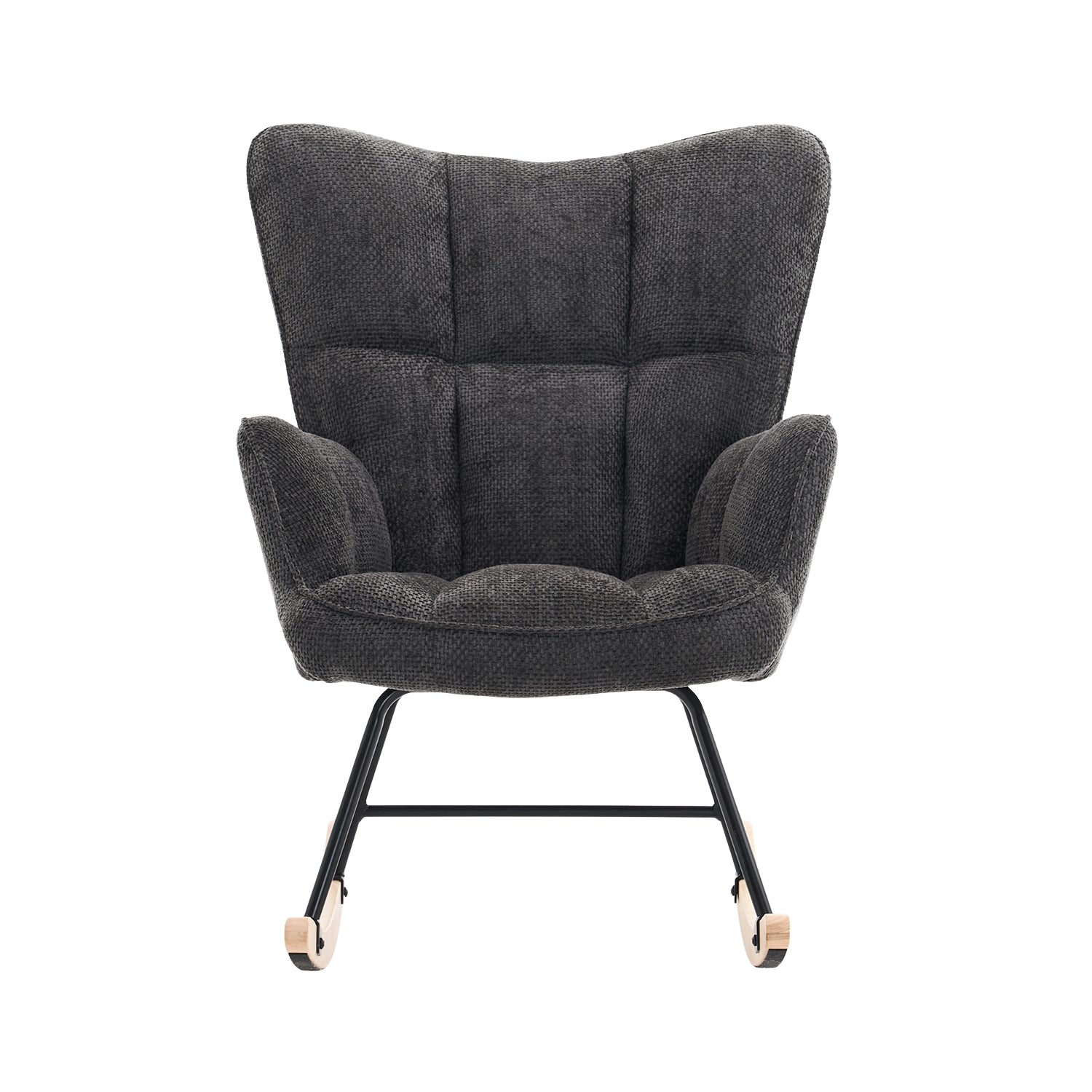 Mecedora   Alan Velvet Negro 73X92X98