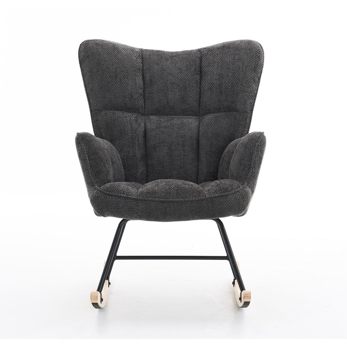 Mecedora   Alan Velvet Negro 73X92X98