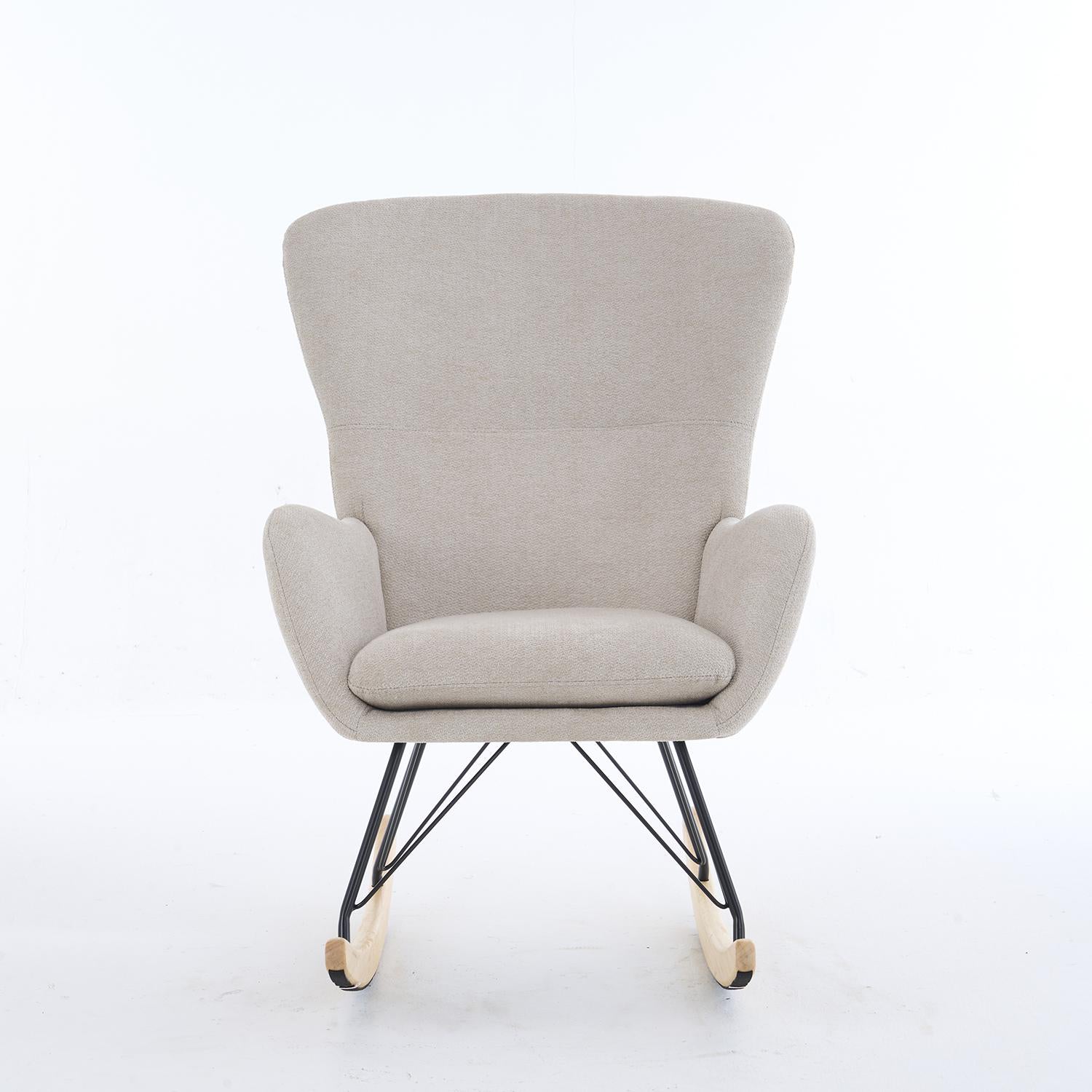 Mecedora  Dina Velvet Beige 77X10X100