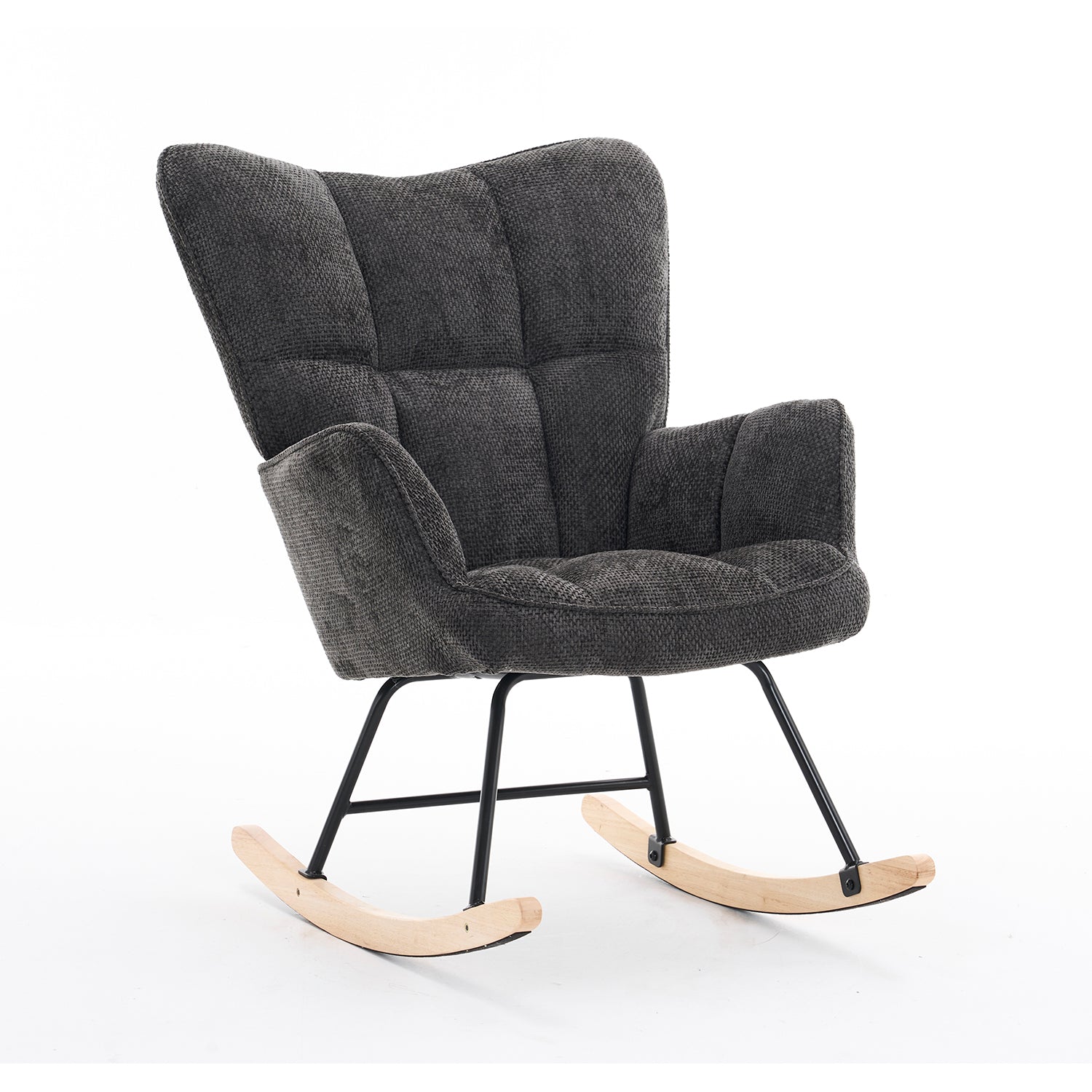 Mecedora   Alan Velvet Negro 73X92X98