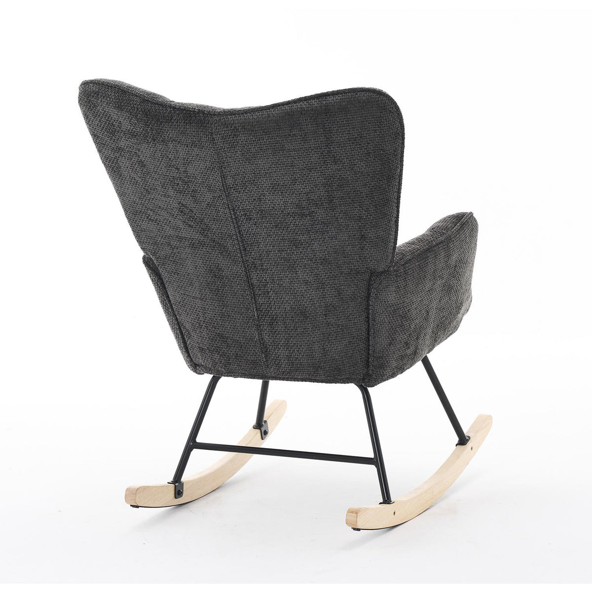 Mecedora   Alan Velvet Negro 73X92X98
