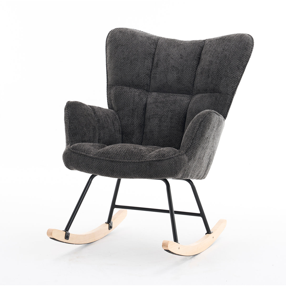 Mecedora   Alan Velvet Negro 73X92X98