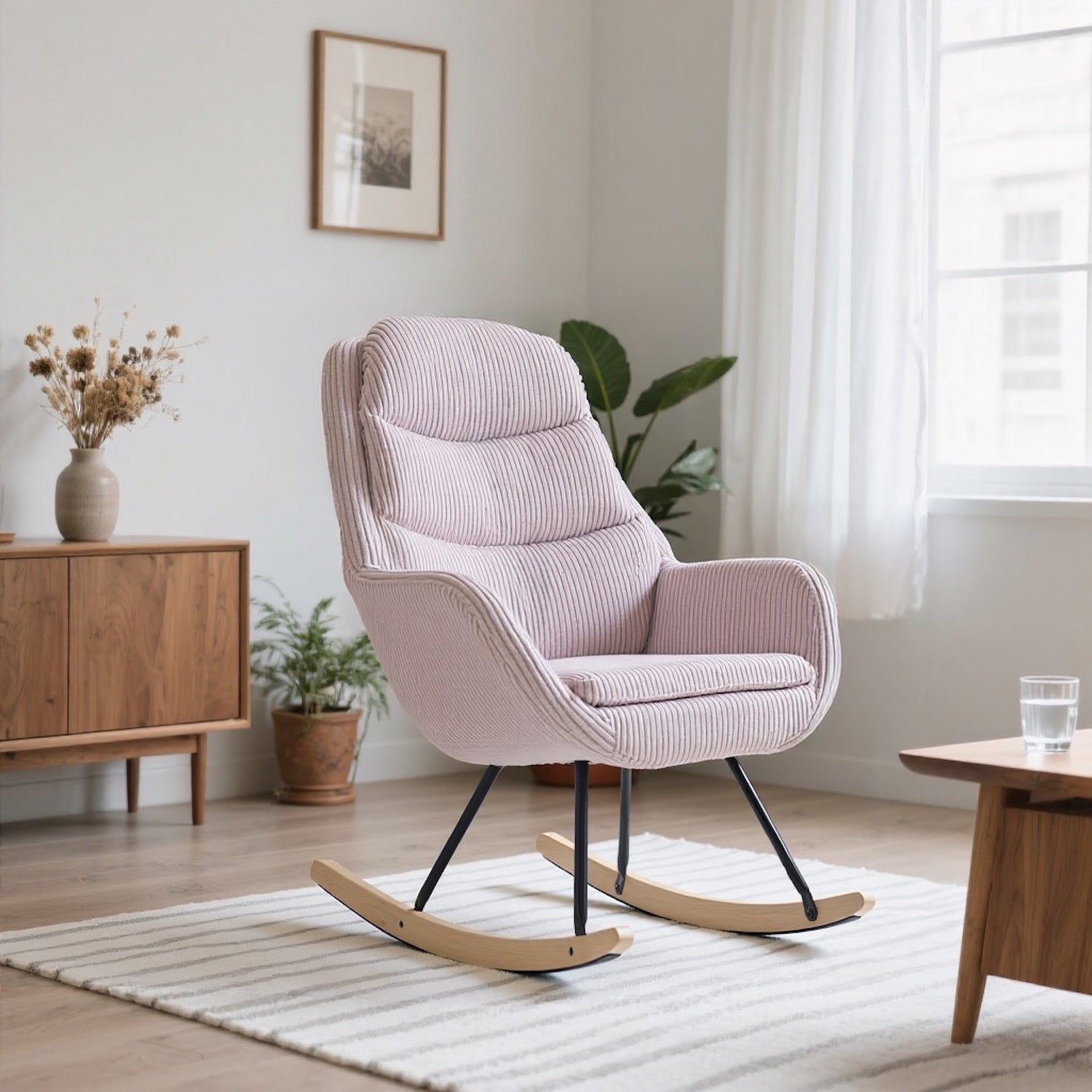 Mecedora  Nala Velvet Beige 74X94X96
