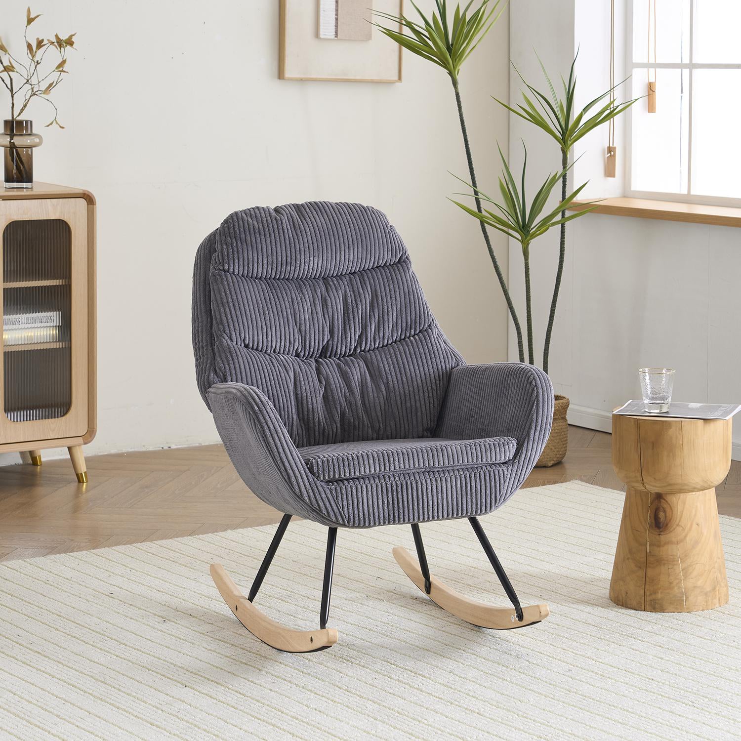 Mecedora  Nala Velvet Ceniza 74X94X96
