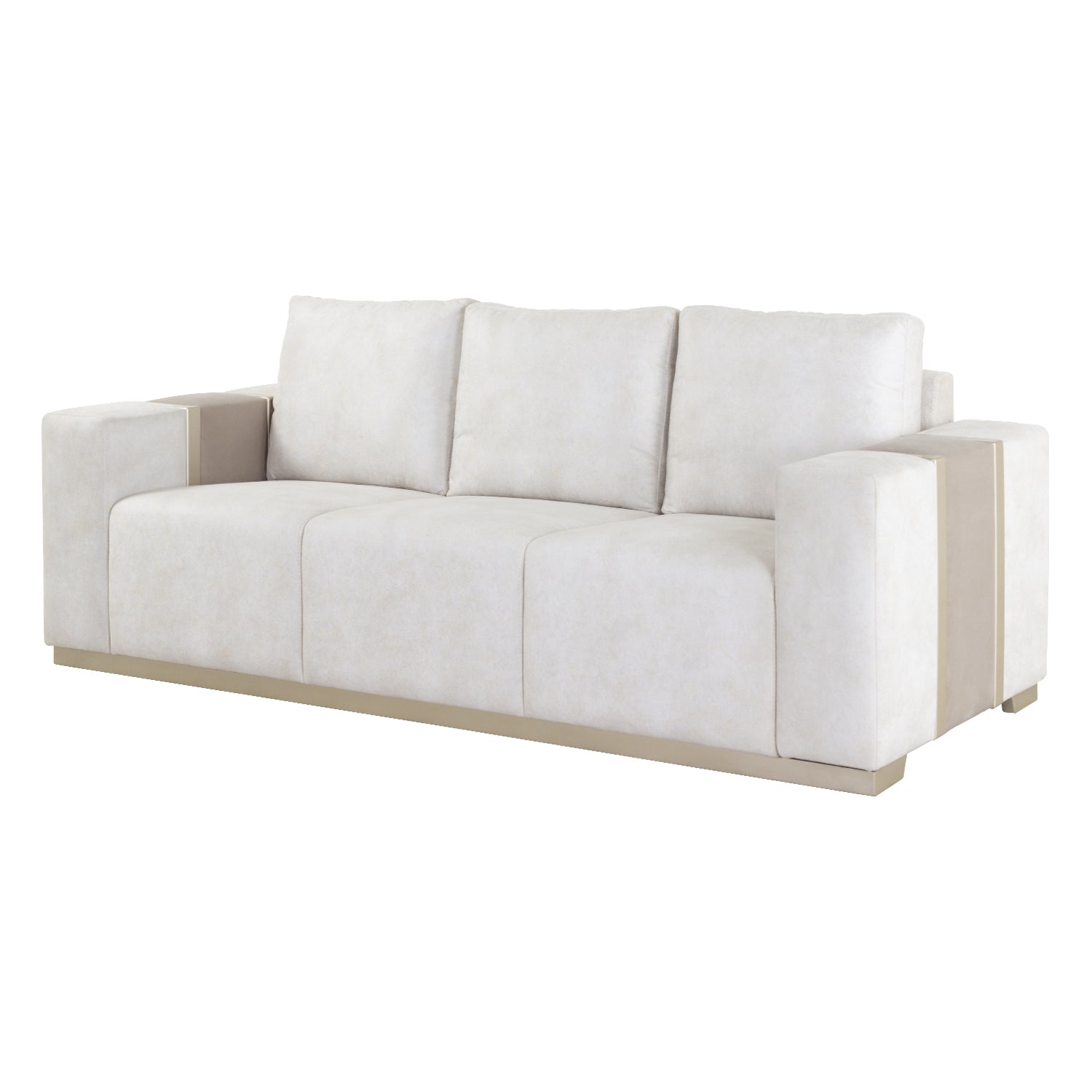 Sofá 3 Puestos Berlin Beige, Champaña