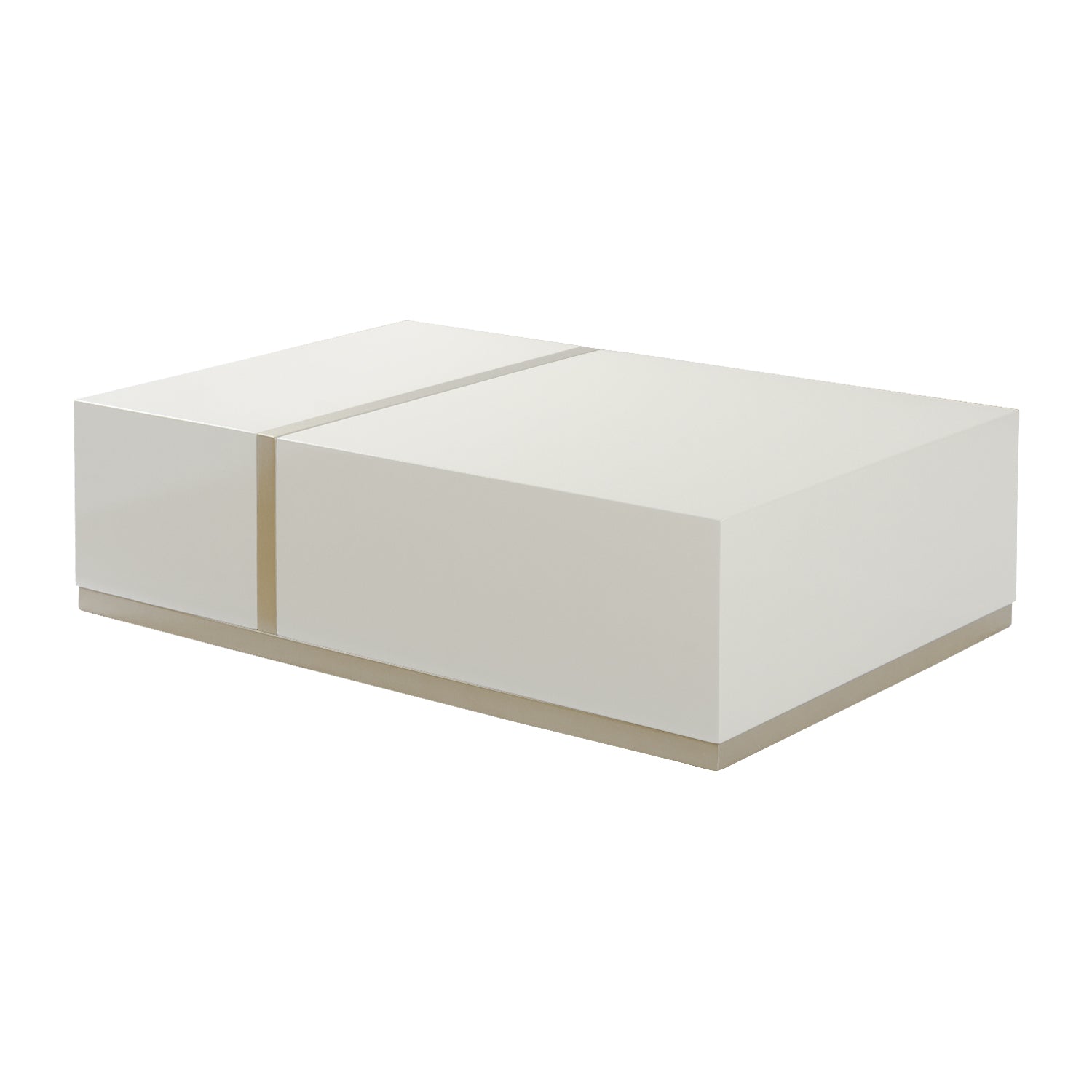Mesa De Centro Lizzi  Blanco Perla, Champaña