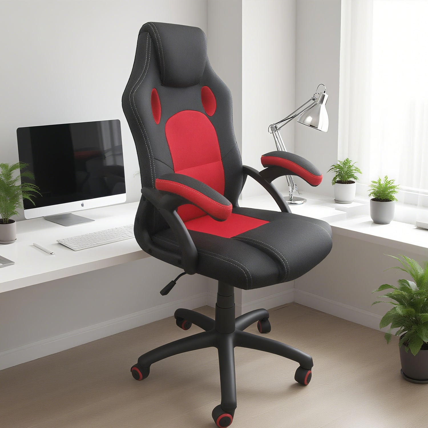 Silla Oficina Lenox Negro, Rojo 63X65X115