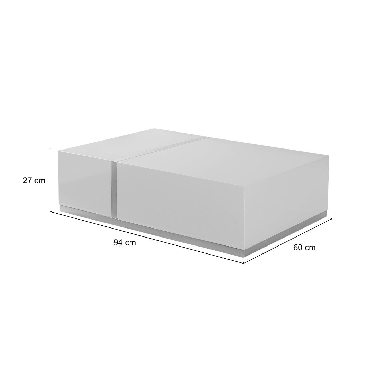 Mesa De Centro Lizzi  Blanco Perla, Champaña