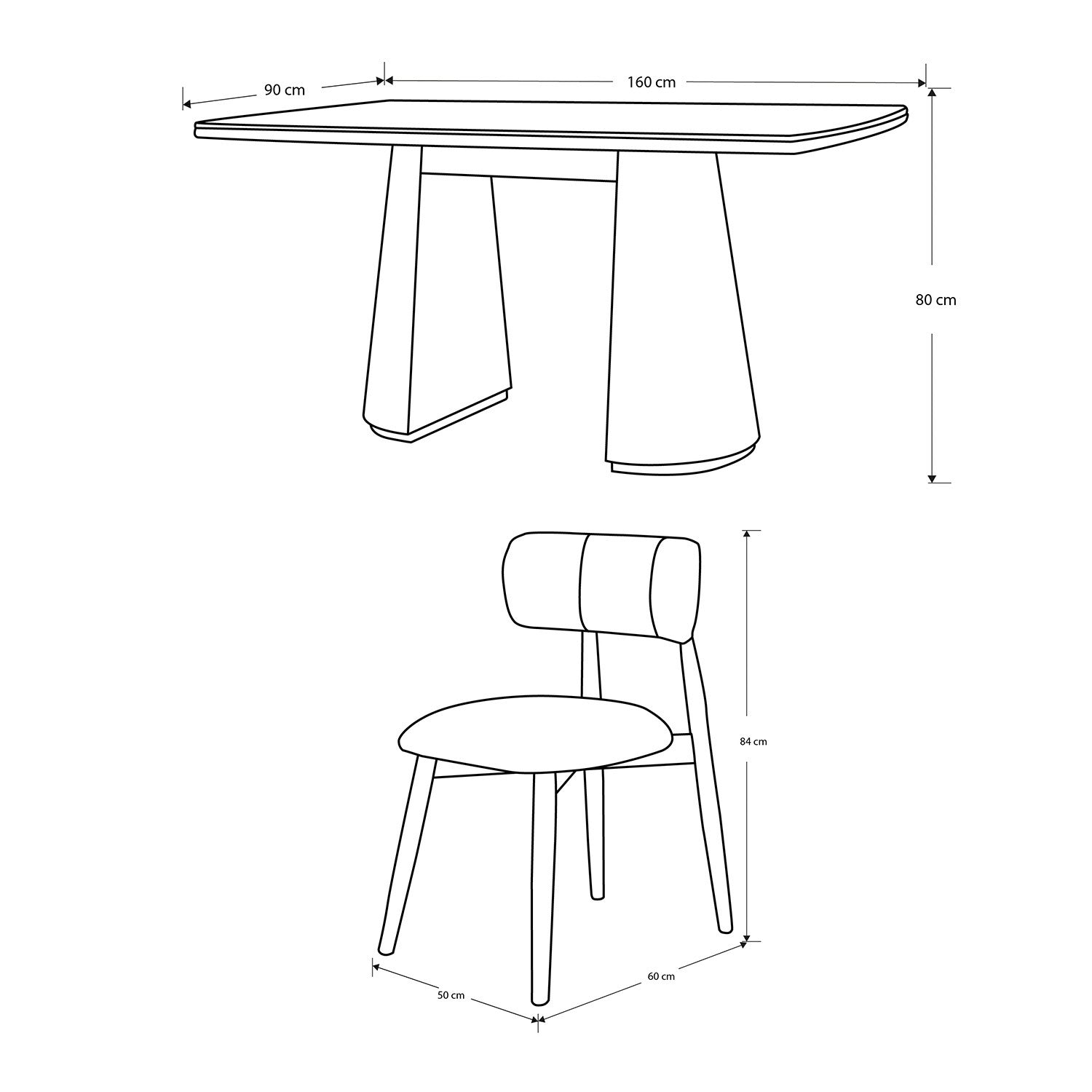 Comedor 6 Puestos Ankara Lino York Home, Natural