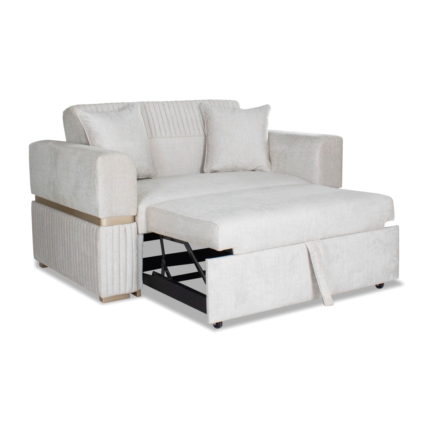 Sofá Cama Dhara Velvet Atlas Marmol BD 175 cm