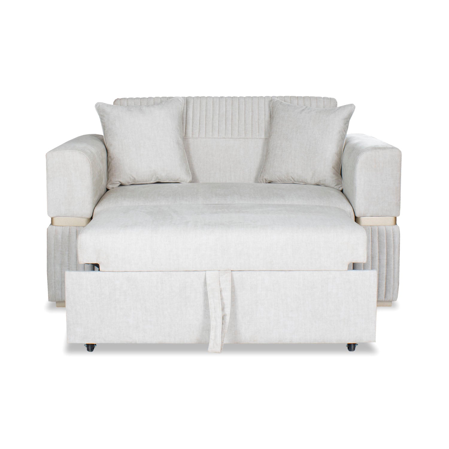 Sofá Cama Dhara Velvet Atlas Marmol BD 145 cm