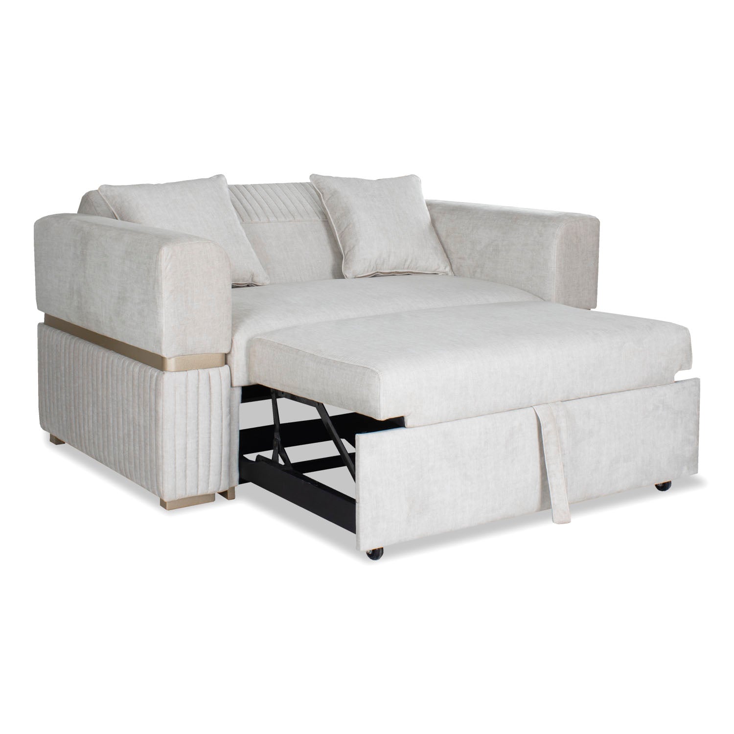 Sofá Cama Dhara Velvet Atlas Marmol BD 145 cm