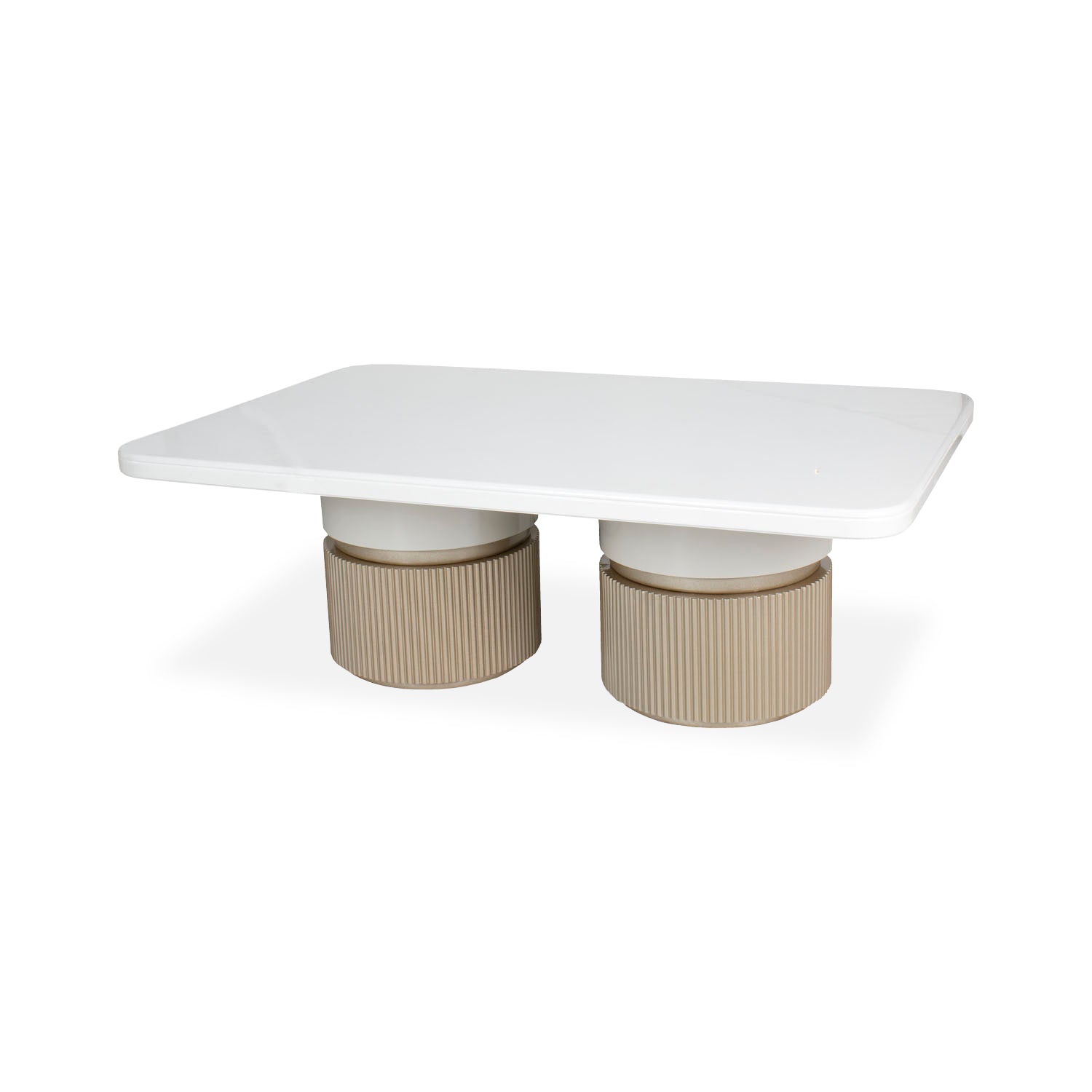 Mesa De Centro Toscana Marmolizada, Champaña 120X80