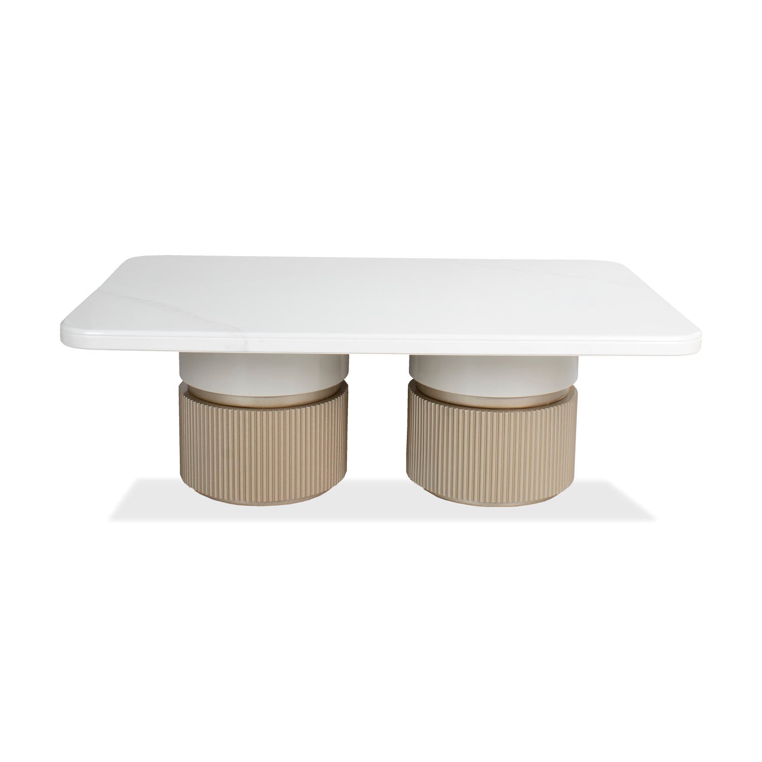 Mesa De Centro Toscana Marmolizada, Champaña 120X80