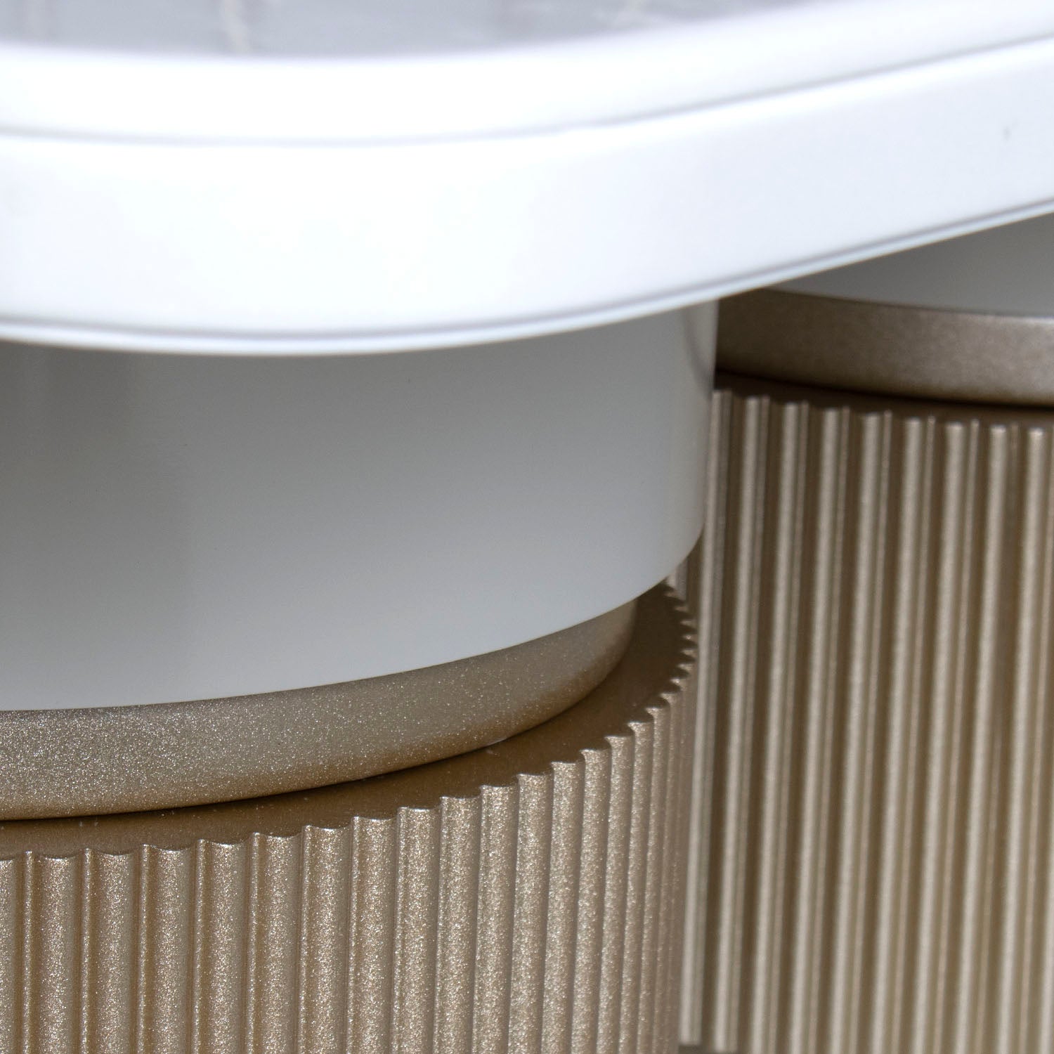 Mesa De Centro Toscana Marmolizada, Champaña 120X80