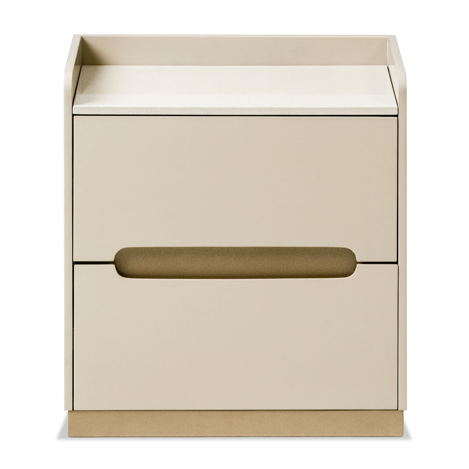 Mesa De Noche Bilbao Marmolado, Greige Champaña