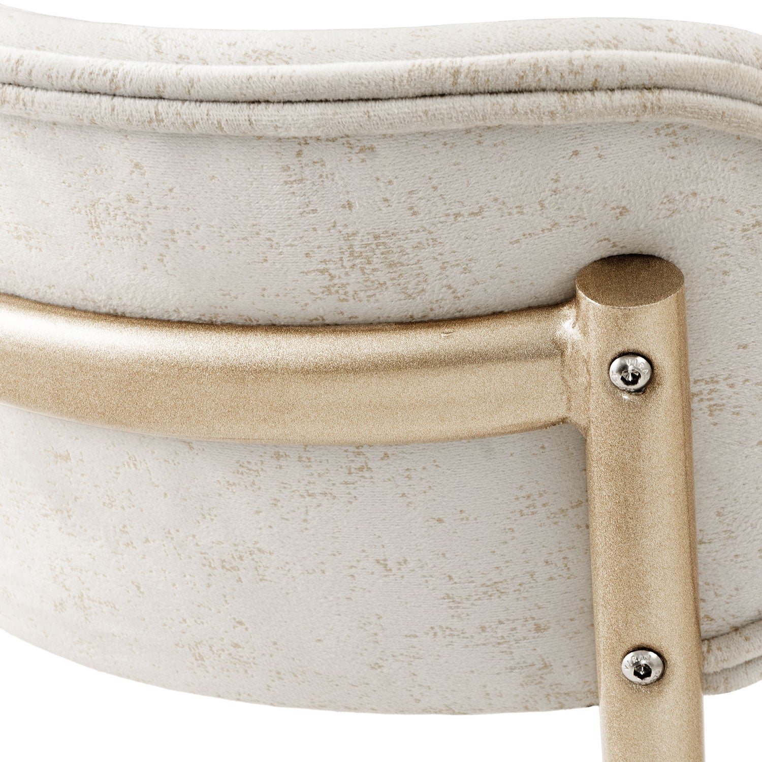 Comedor 4 Puestos Arthur Velvet Eleganza Crudo, Champaña