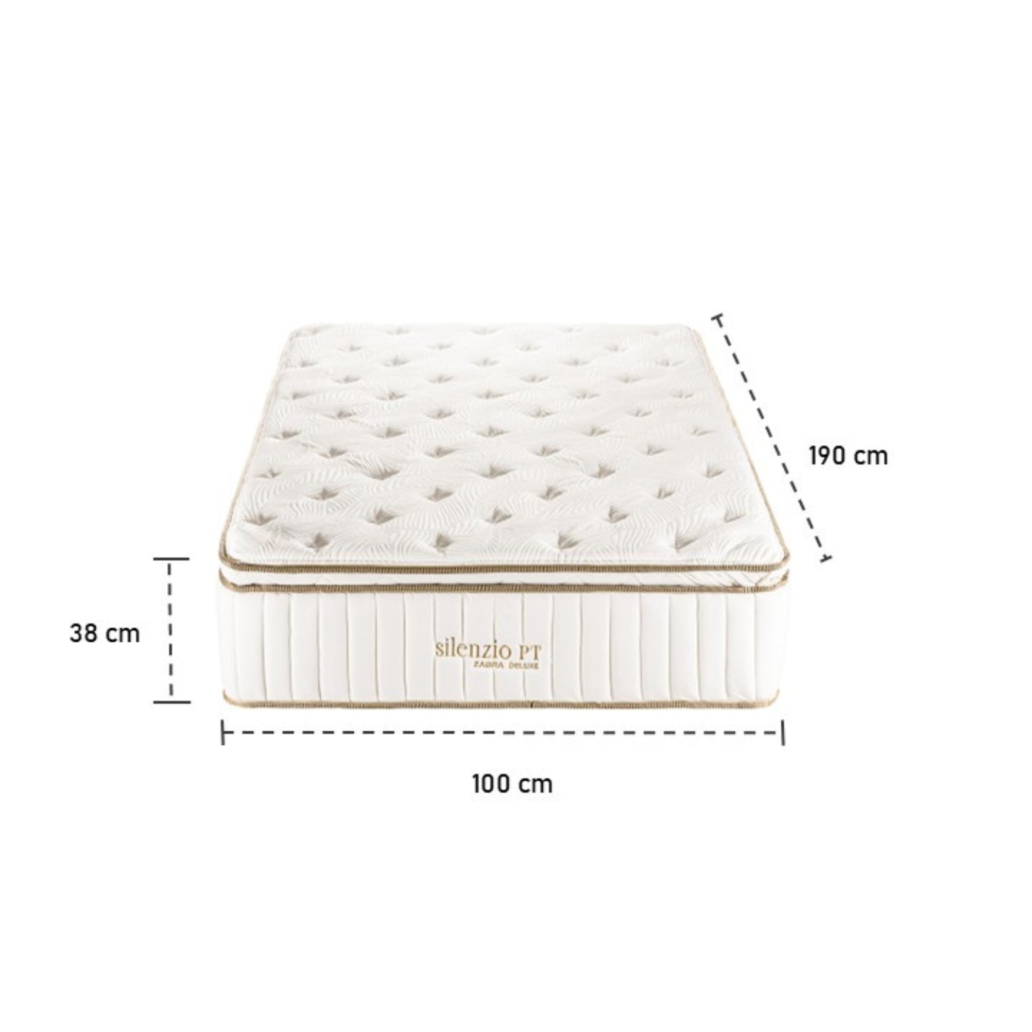 Colchón 1.00 Silenzio Deluxe Pillow Top (Garantia 25 Años)