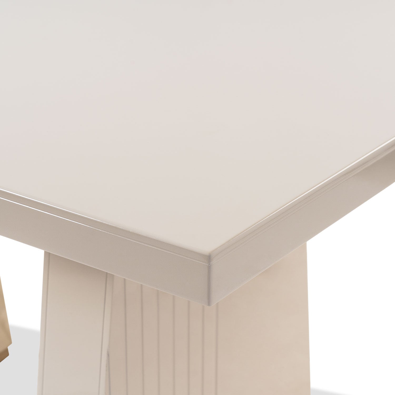 Comedor 4 Puestos Denver Eurolino Blanco Puro, Champaña