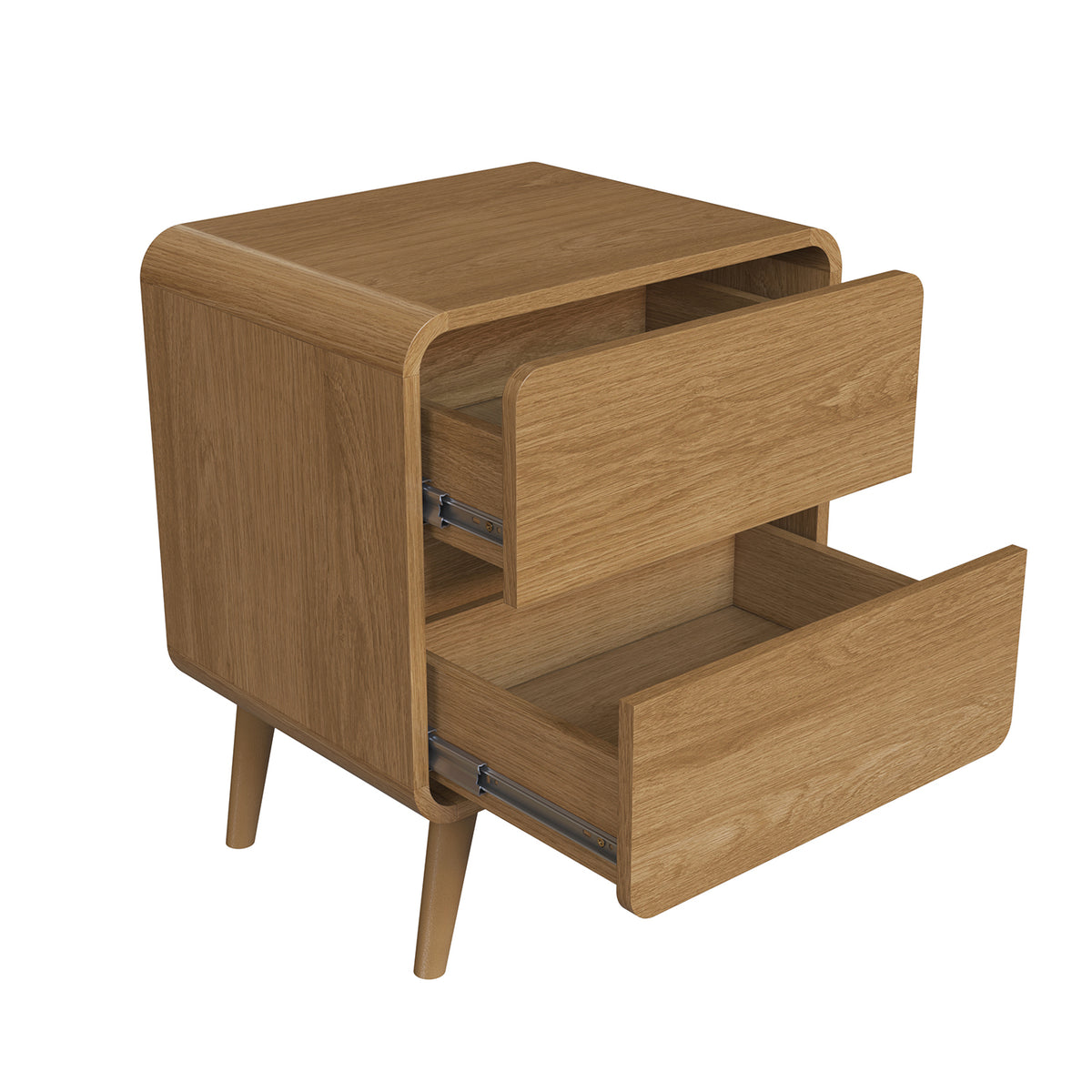 Mesa De Noche Brandon Natural 2 Gavetas