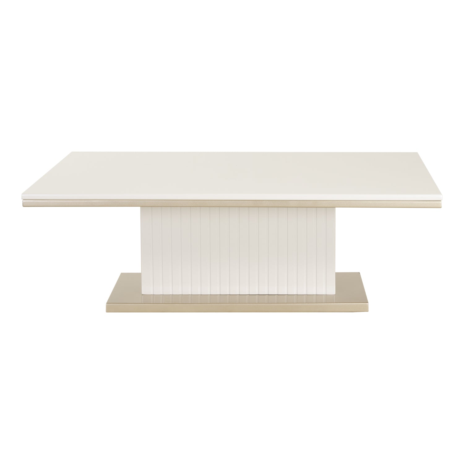 Mesa De Centro 40X120X80 Berlin Blanco Perla, Champaña