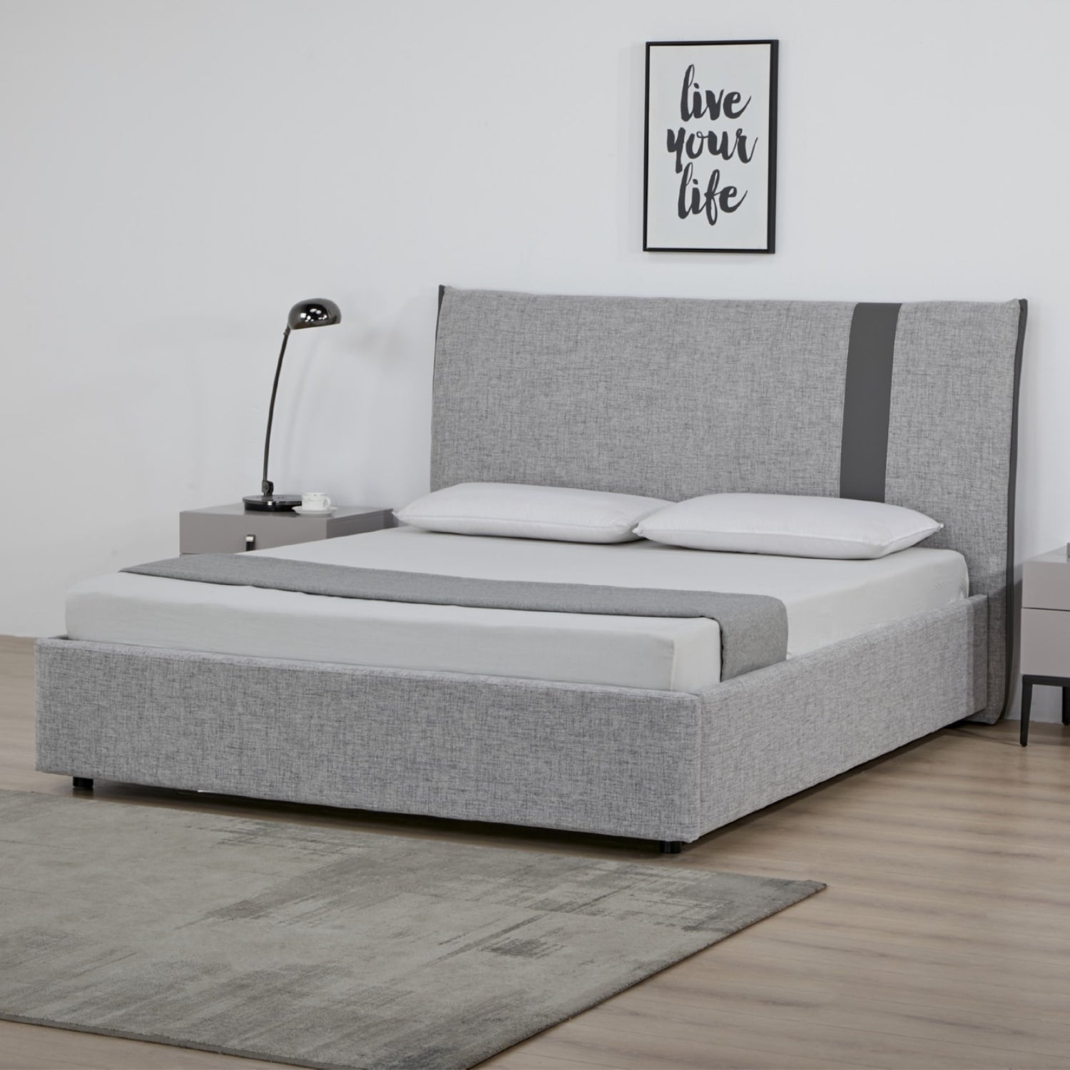 Cama King Gales Gris