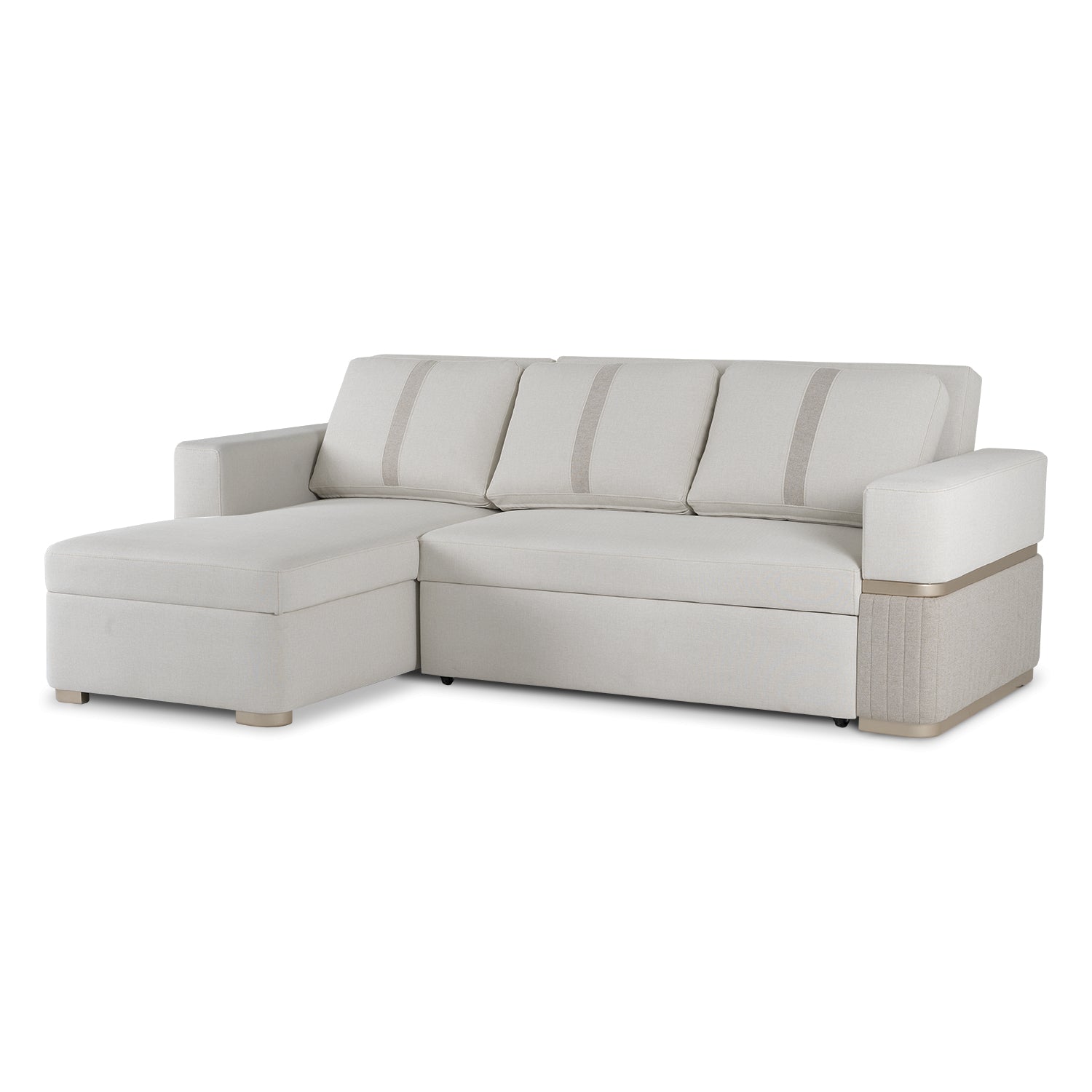 Sala Cama Dior Eurolino Blanco, Champaña Lado Izq Brazo Desmontable