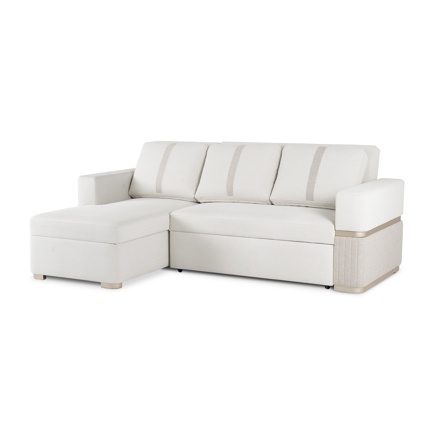 Sala Cama Dior Eurolino Blanco, Champaña Lado Izq 2M Brazo Desmontable