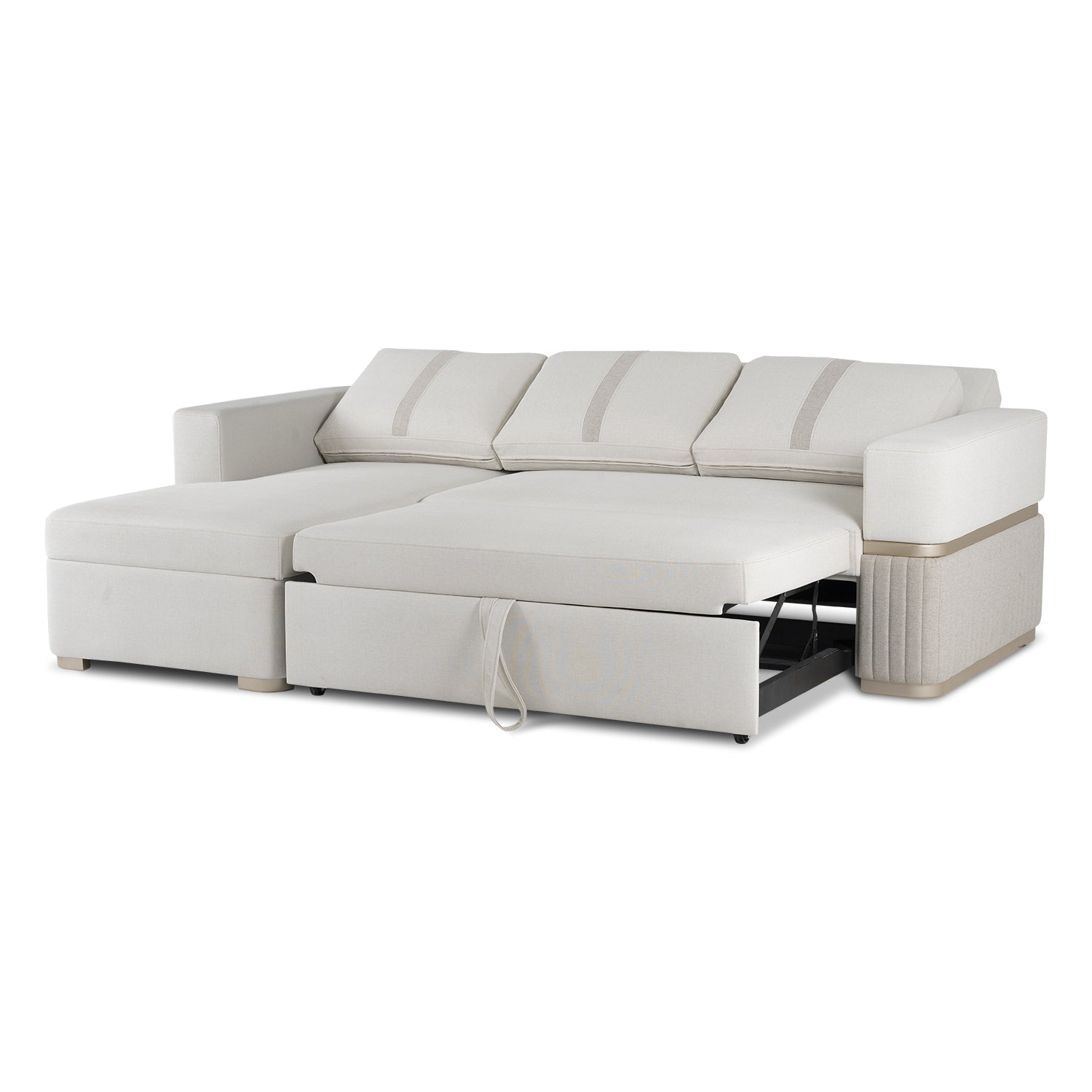 Sala Cama Dior Eurolino Blanco, Champaña Lado Izq Brazo Desmontable