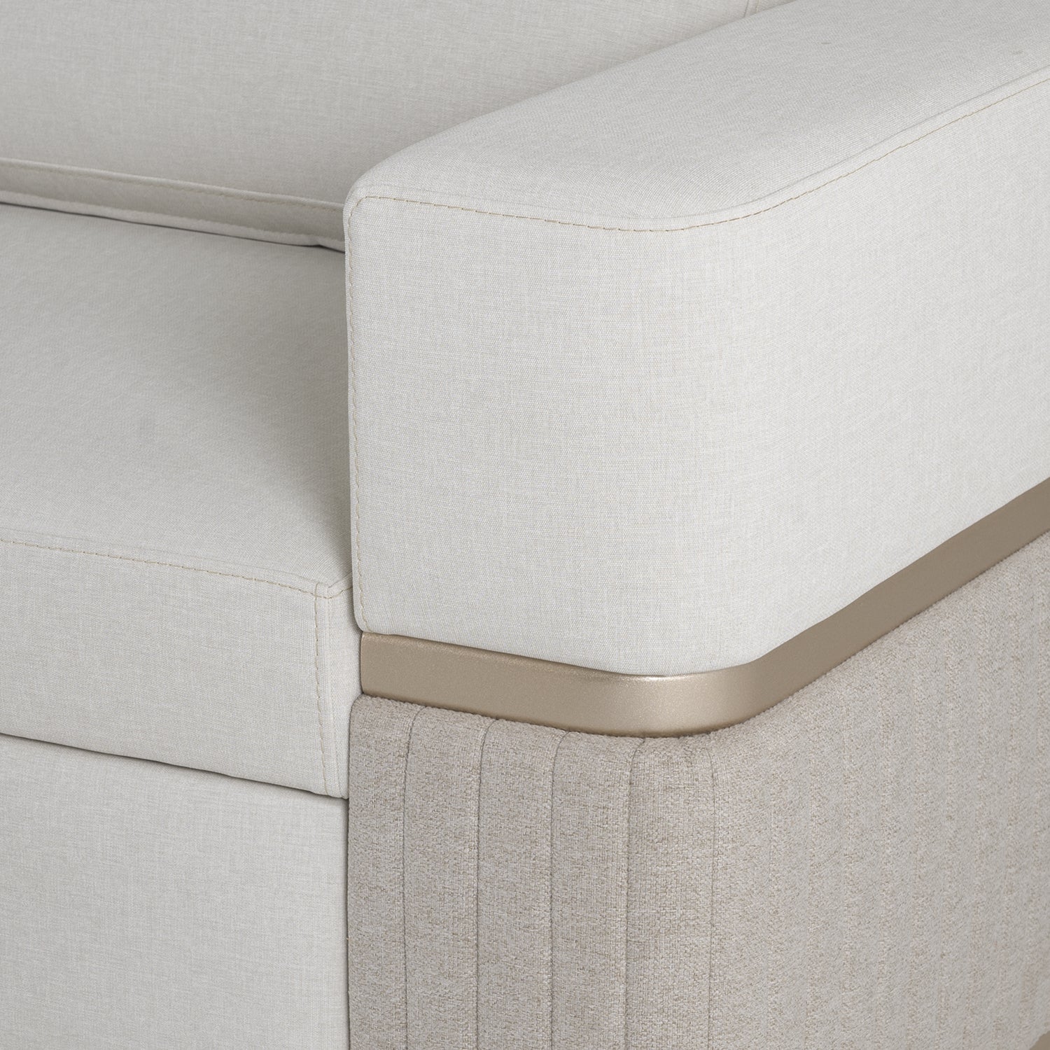 Sala Cama Dior Eurolino Blanco, Champaña Lado Izq Brazo Desmontable