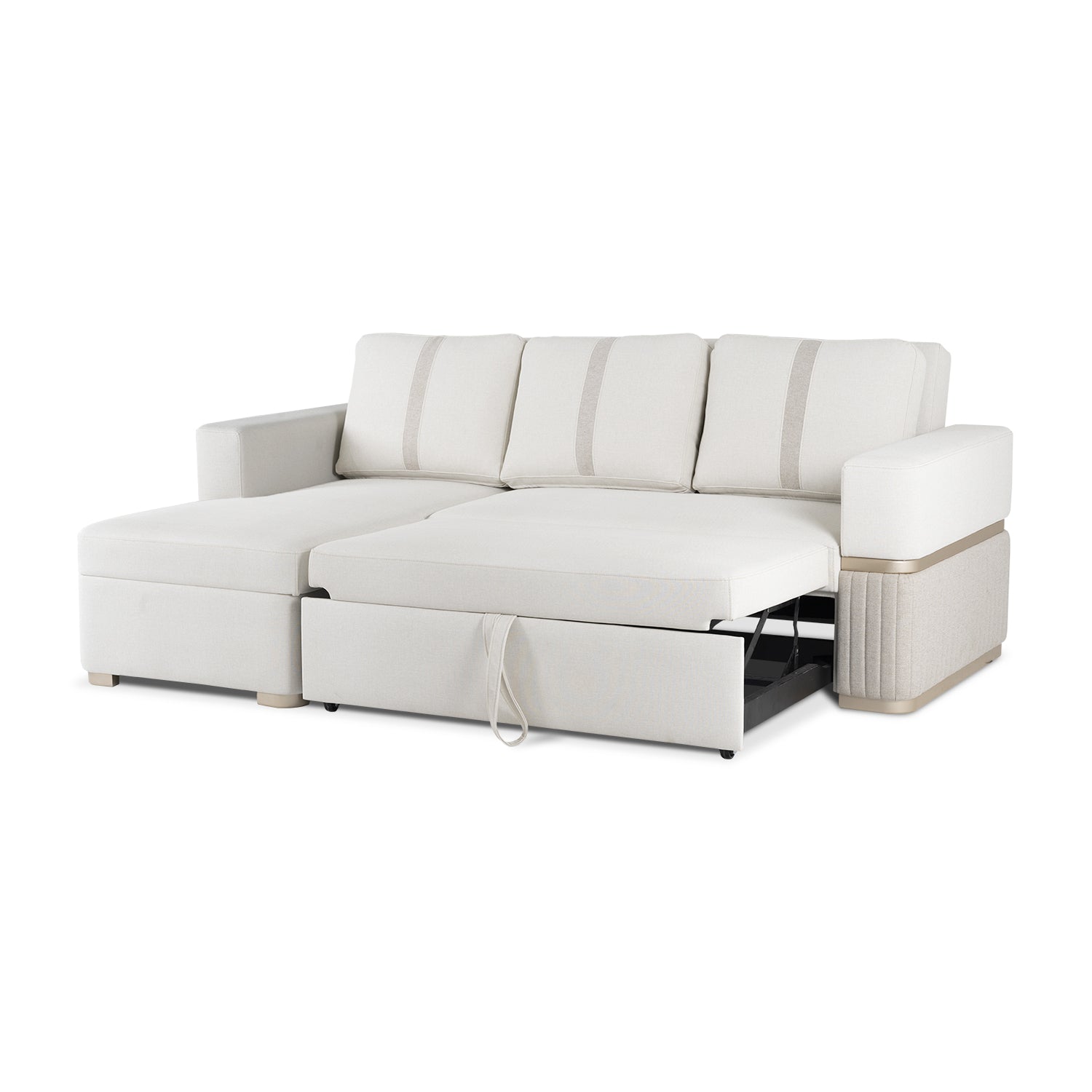 Sala Cama Dior Eurolino Blanco, Champaña Lado Izq 2M Brazo Desmontable