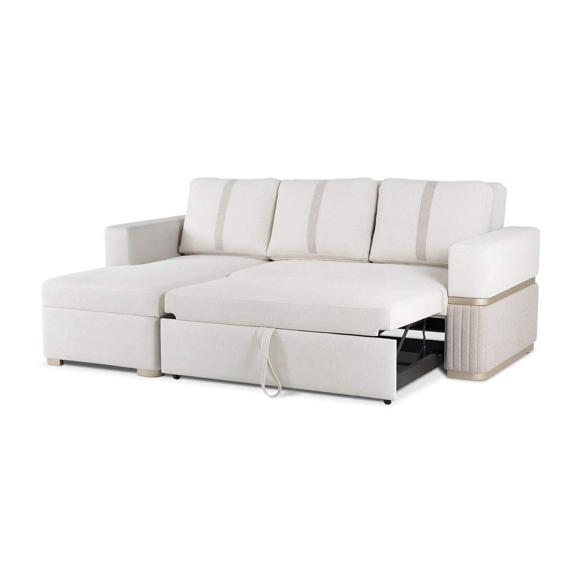 Sala Cama Dior Eurolino Blanco, Champaña Lado Izq 2M Brazo Desmontable