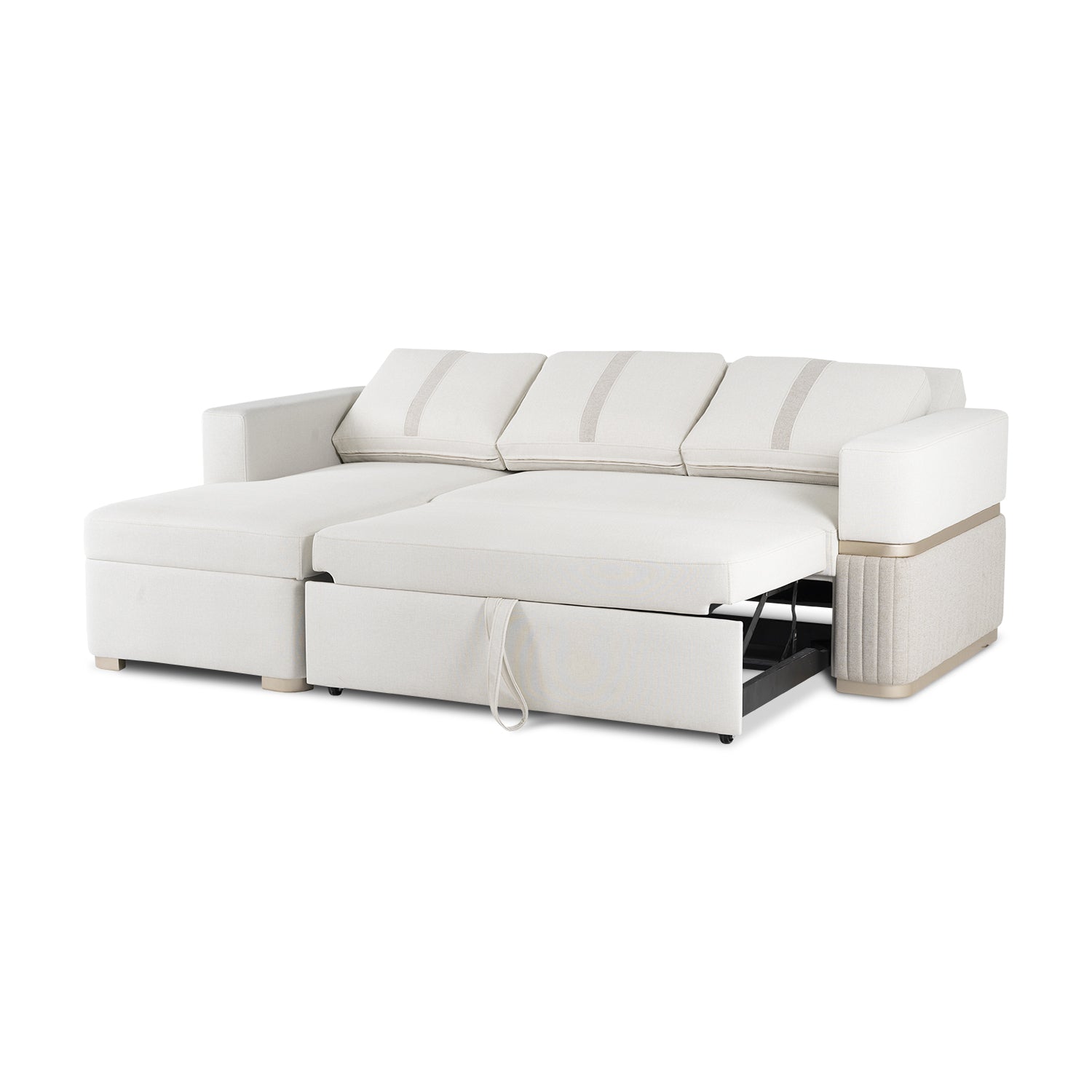 Sala Cama Dior Eurolino Blanco, Champaña Lado Izq 2M Brazo Desmontable