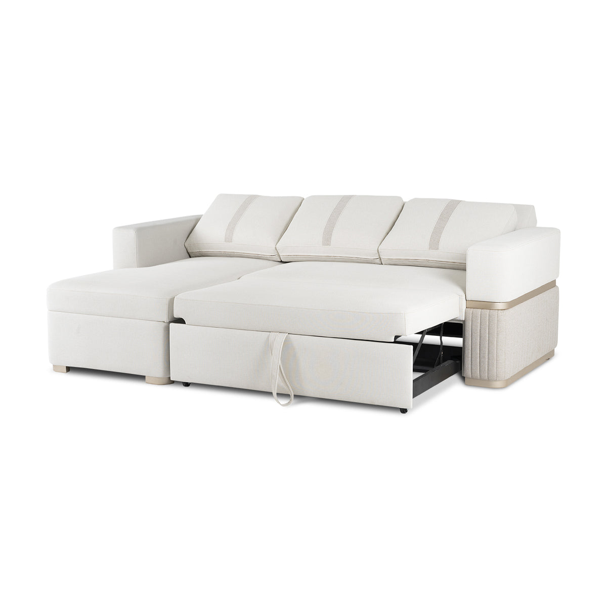 Sala Cama Dior Eurolino Blanco, Champaña Lado Izq 2M Brazo Desmontable