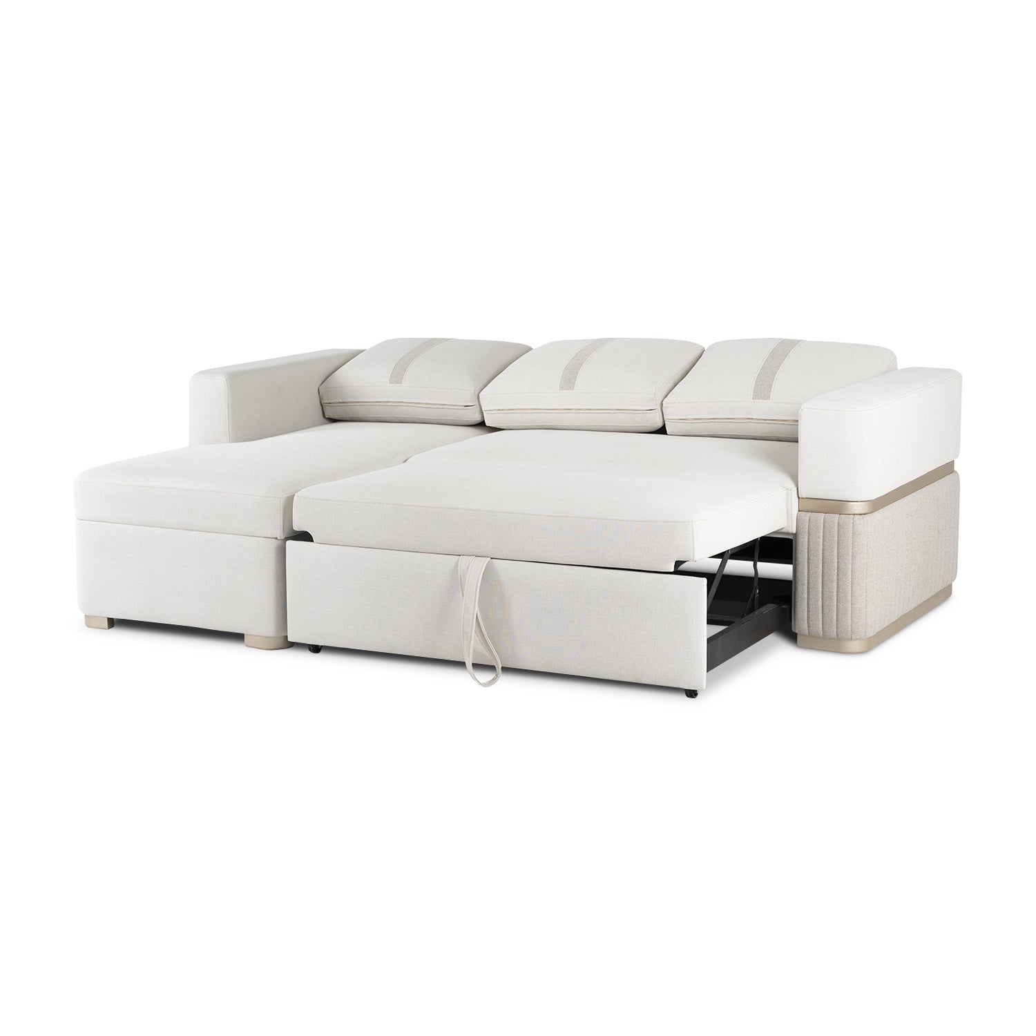 Sala Cama Dior Eurolino Blanco, Champaña Lado Izq 2M Brazo Desmontable