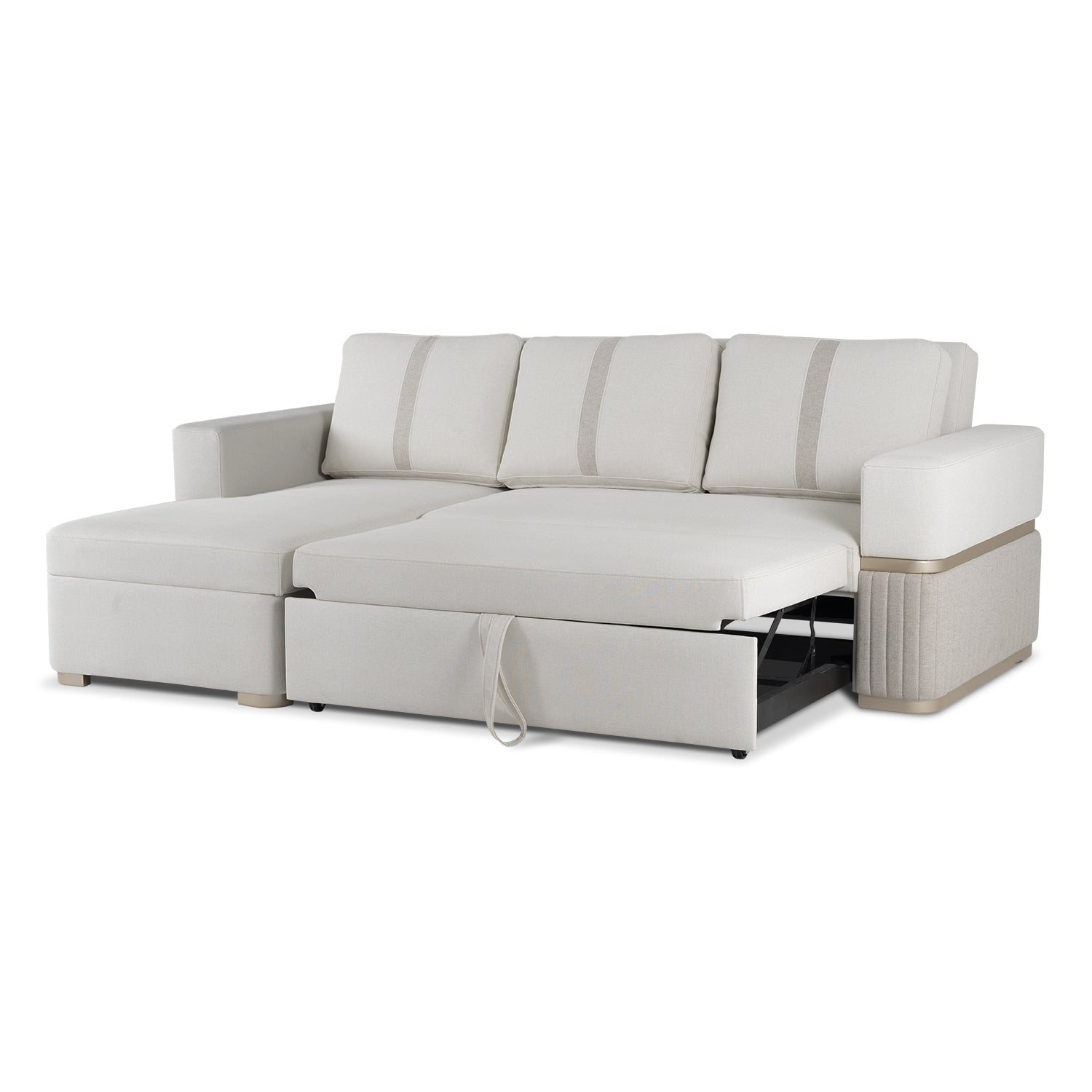 Sala Cama Dior Eurolino Blanco, Champaña Lado Izq Brazo Desmontable