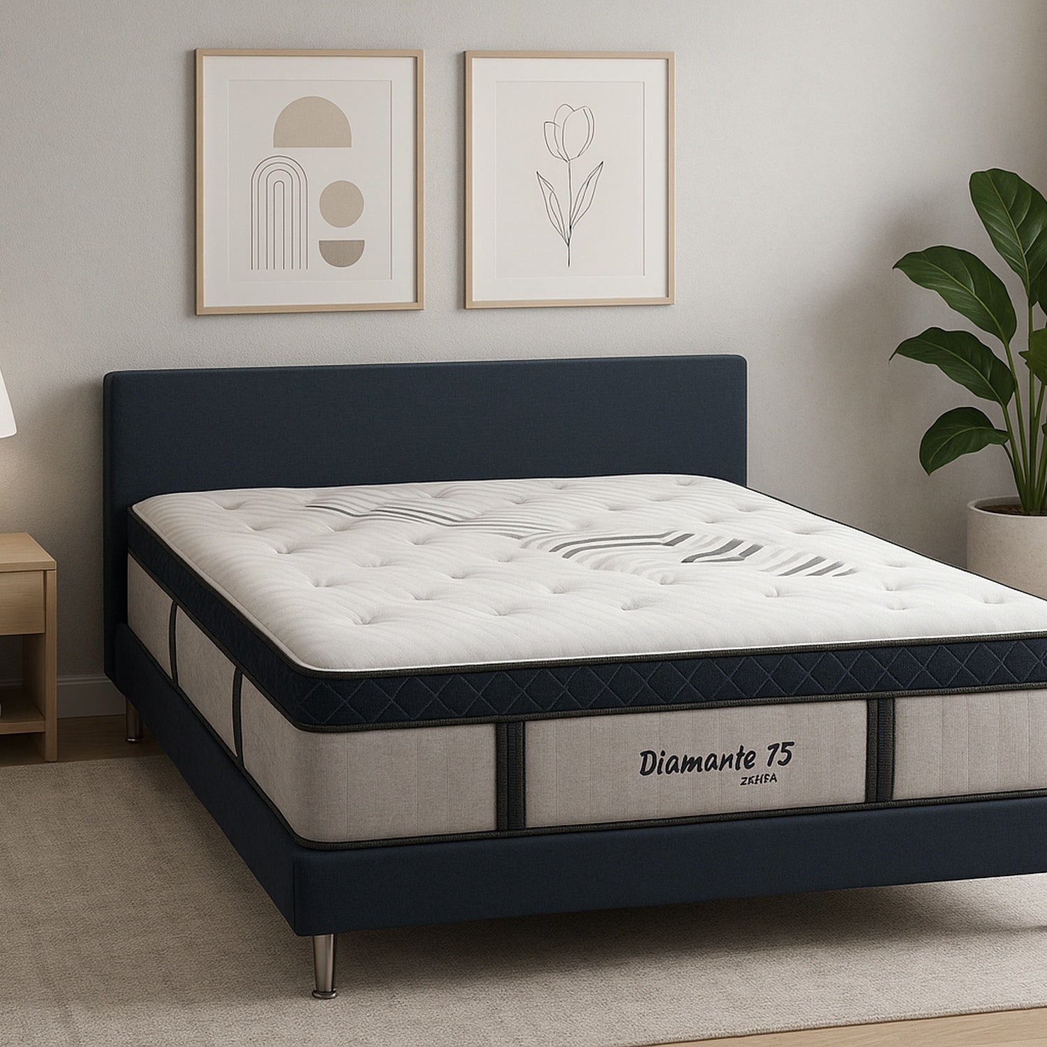 Colchón Doble Diamante 75 Euro Top (Garantia 15 años)