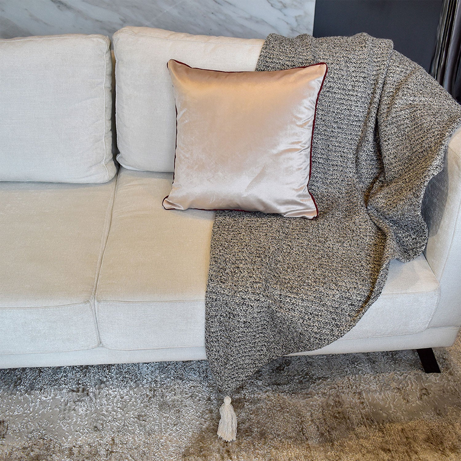 Cojín 45X45 Collins Beige Con Embone