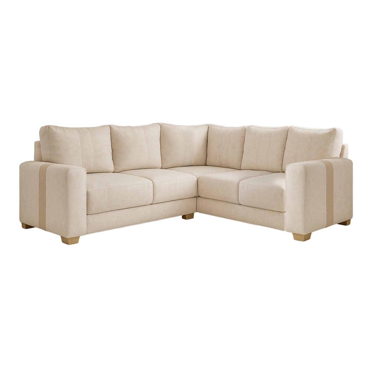 Sala Rinconera Mark Lino Idilio Beige, Taupe y Champaña Brazo Desmontable