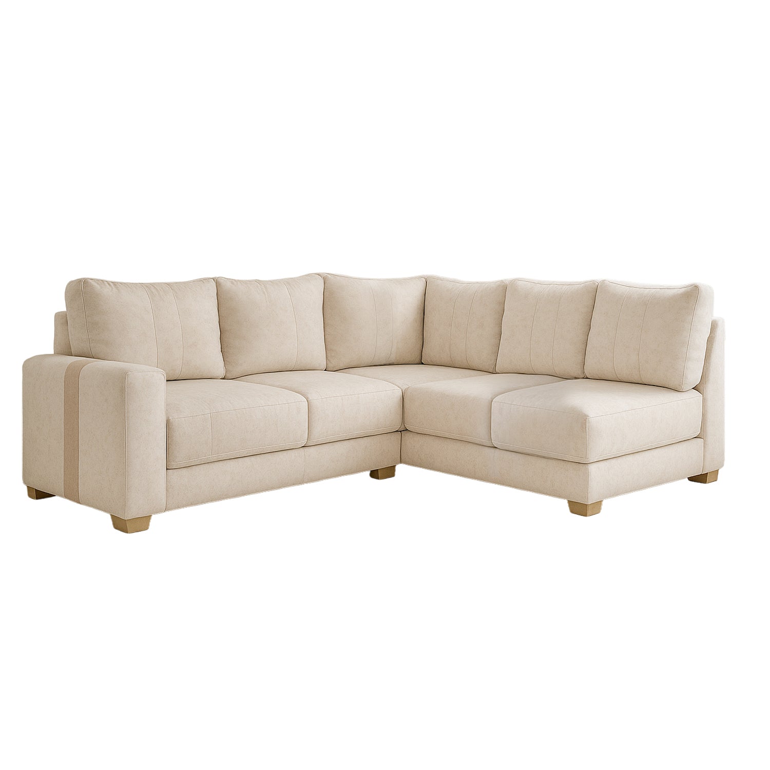 Sala Rinconera Mark Lino Idilio Beige, Taupe y Champaña Brazo Desmontable