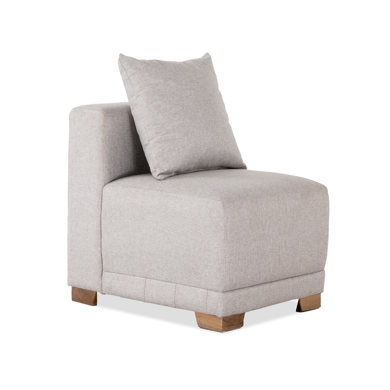 Sala Funcional Andora Lino Icono Almendra, Natural Brazo Desmontable