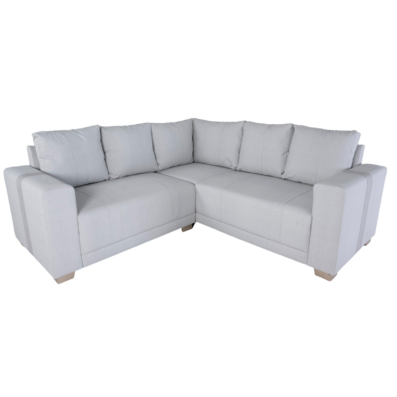 Sala Rinconera Mark Eurocuero Gaira Plata, Gris y Champaña Brazo Desmontable