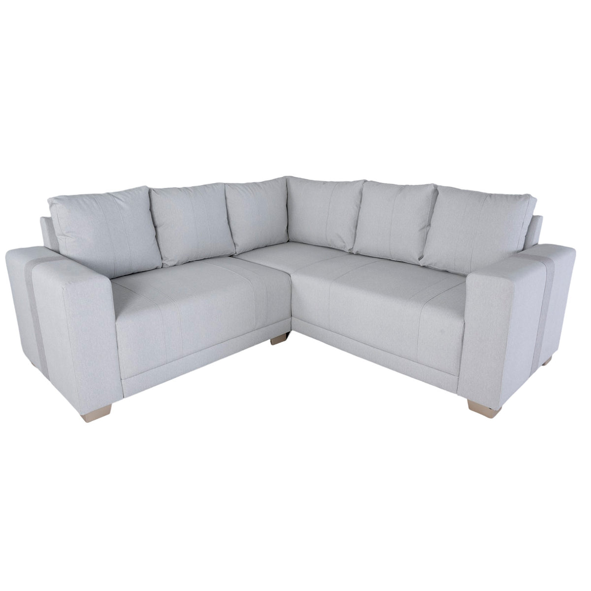 Sala Rinconera Mark Eurocuero Gaira Plata, Gris y Champaña Brazo Desmontable
