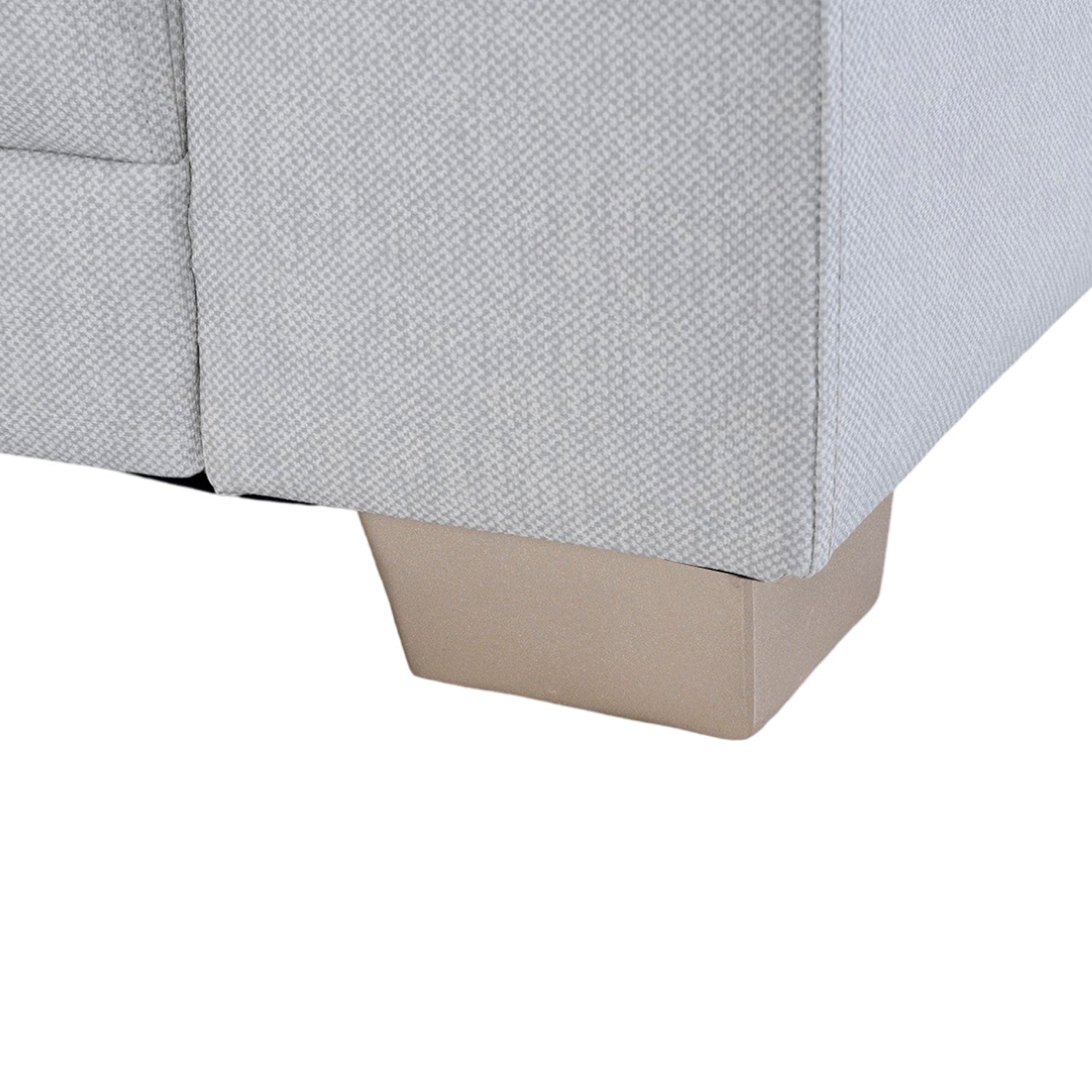 Sala Rinconera Mark Eurocuero Gaira Plata, Gris y Champaña Brazo Desmontable