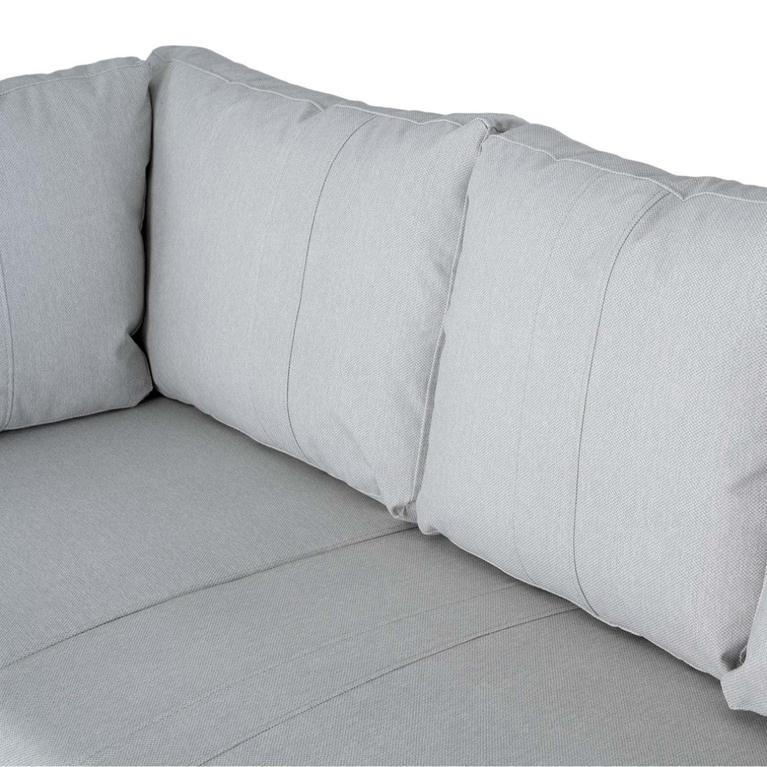 Sala Rinconera Mark Eurocuero Gaira Plata, Gris y Champaña Brazo Desmontable